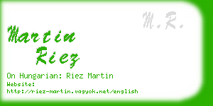 martin riez business card